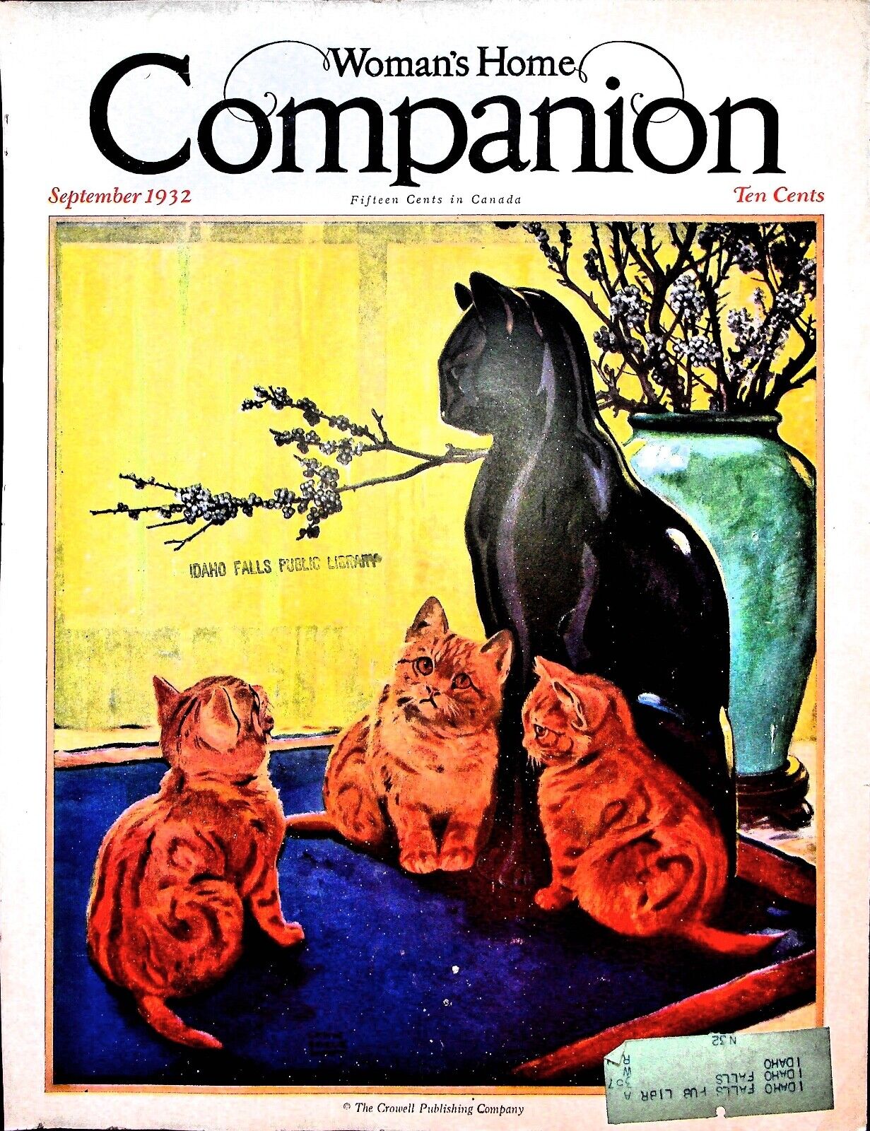 Original September 1932 Woman's Home Companion Cover: Cats