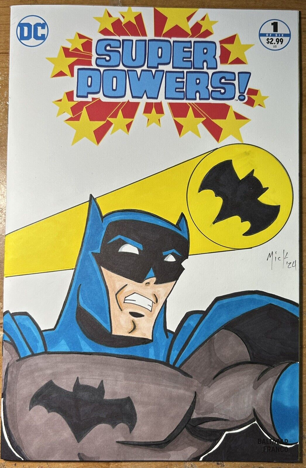 Super Powers #1 Batman Original Art Sketch Cover