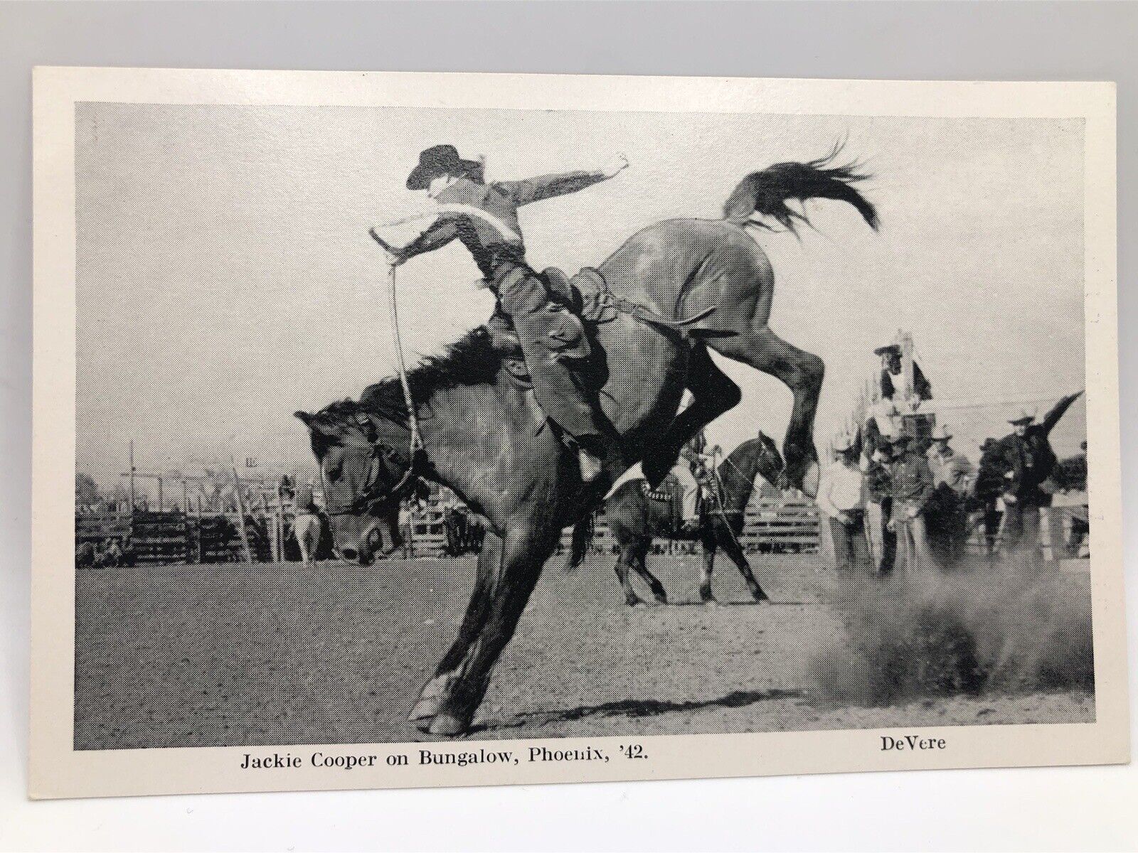 Postcard Phoenix Rodeo Jackie Cooper on Bungalow 1942 Unposted