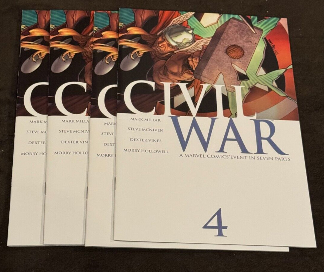 MARVEL COMICS CIVIL WAR #4 COVER A DEATH OF BLACK GOLIATH