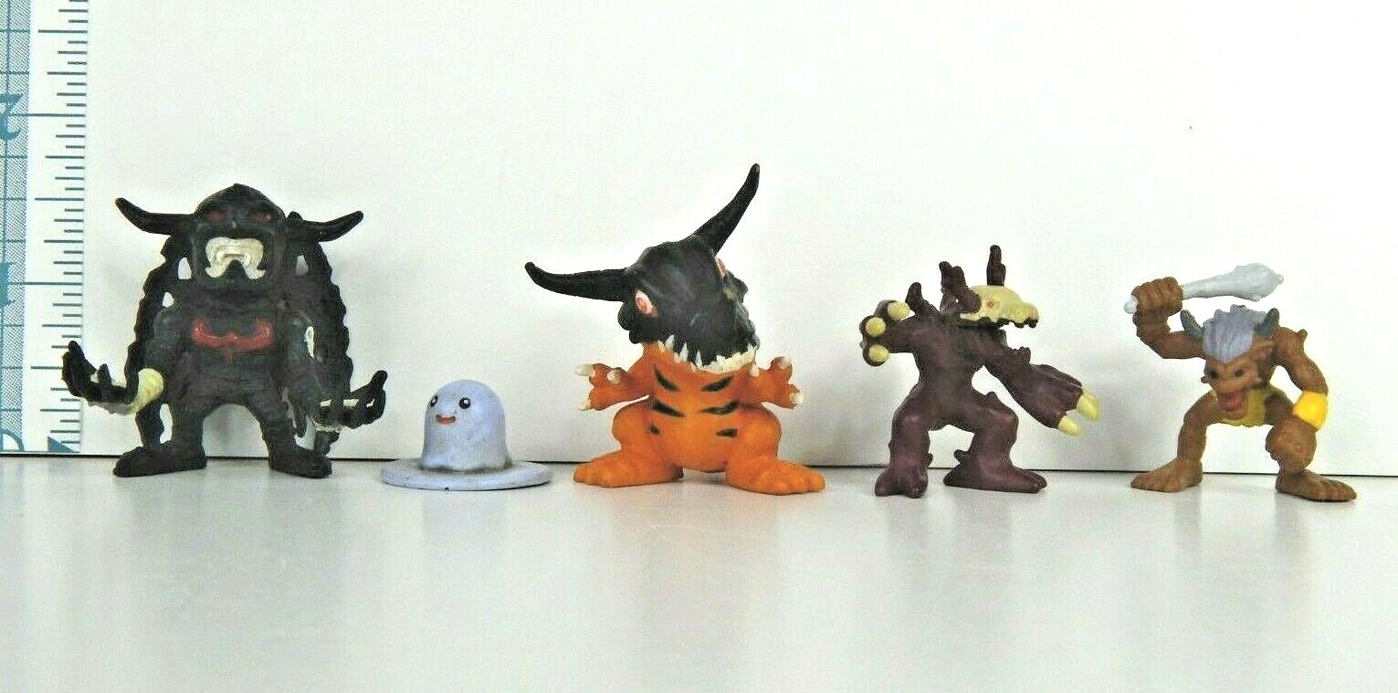 Digimon Mini Figures Group of Five Late 1990 - Early 2000s Stored Years
