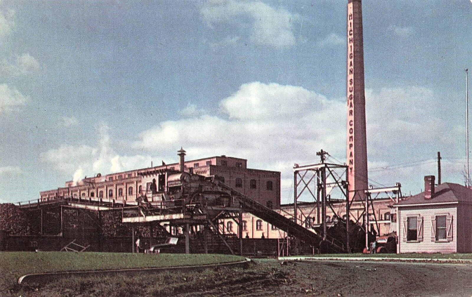Carrollton Saginaw MI Michigan Sugar Company Factory Plant Vtg Postcard E42