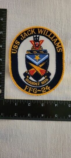 USS JACK WILLIAMS FFG-24 (FRIGATE) EMBROIDERED PATCH -  US NAVY - VERY NICE