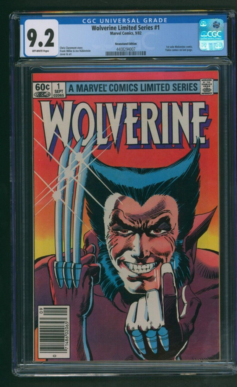 Wolverine Limited Series #1 Newsstand CGC 9.2 Marvel 1982 Frank Miller Cover