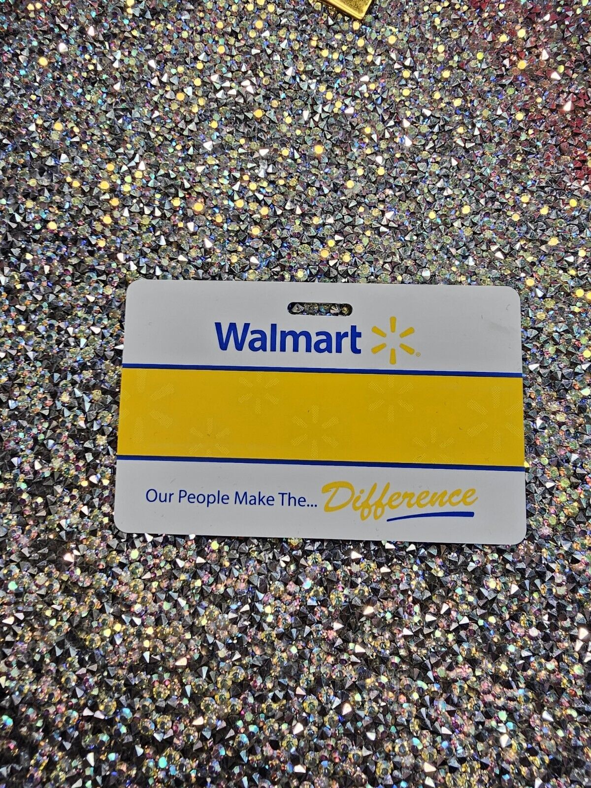 Brand New Never Worn Walmart Name Badge Yellow And White 