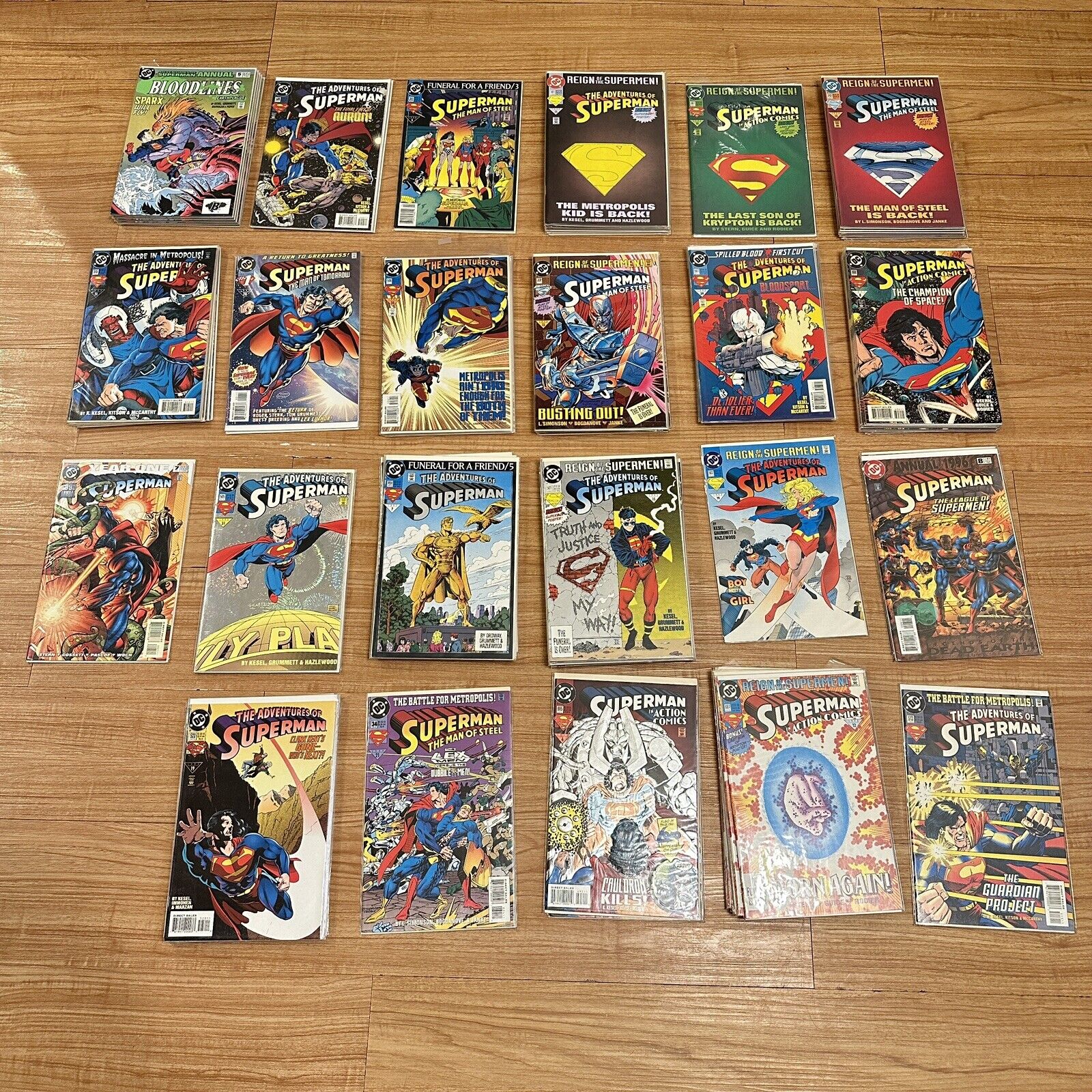 SUPERMAN Comics Huge Lot Of 90 - With Duplicates