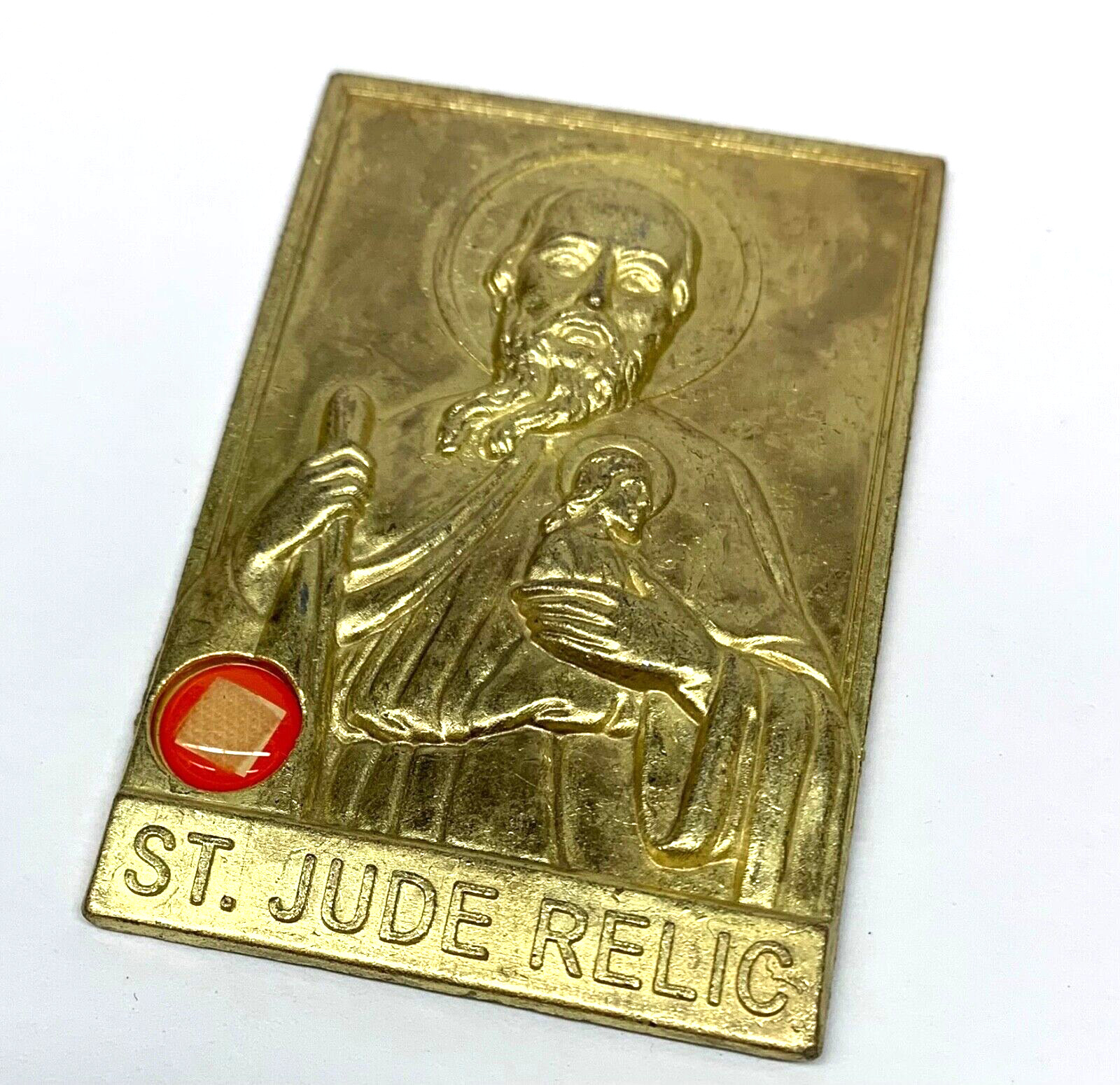 Vintage St. Jude Relic Metal Emblem 2 1/8” H