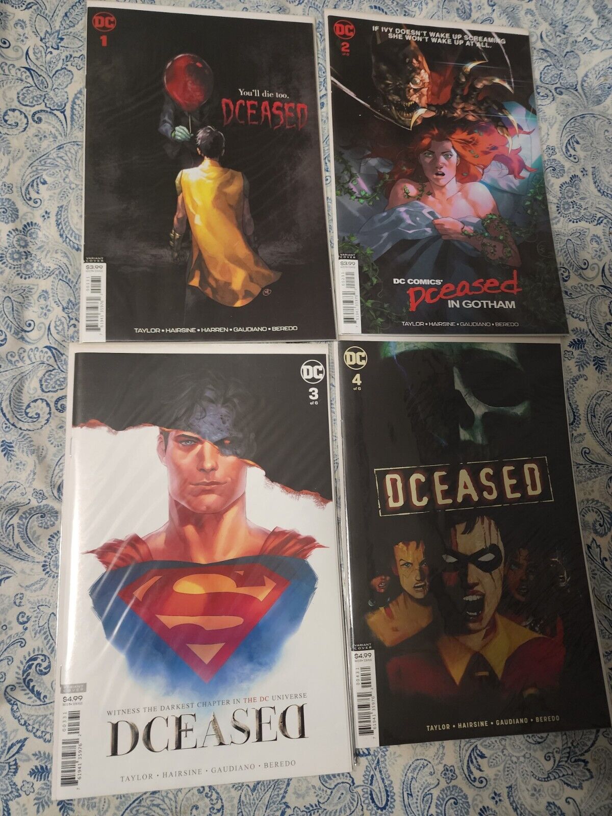 DC Dceased 1-4 Horror Variants Lot AMAZING CONDITION IT Pogo Scream Elm Street 