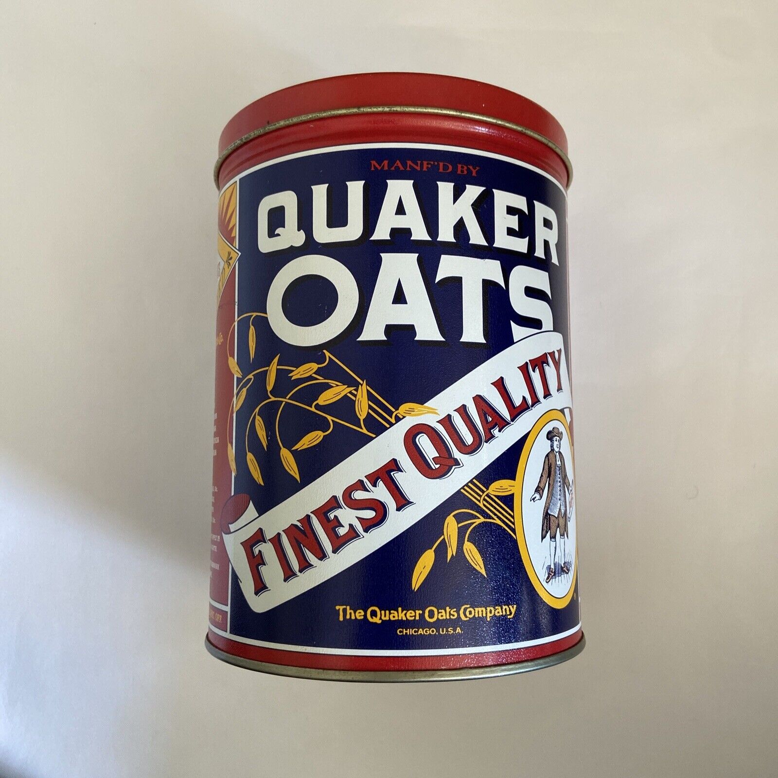 Vintage 1992 Quaker Oats Tin Can. Excellent Condition