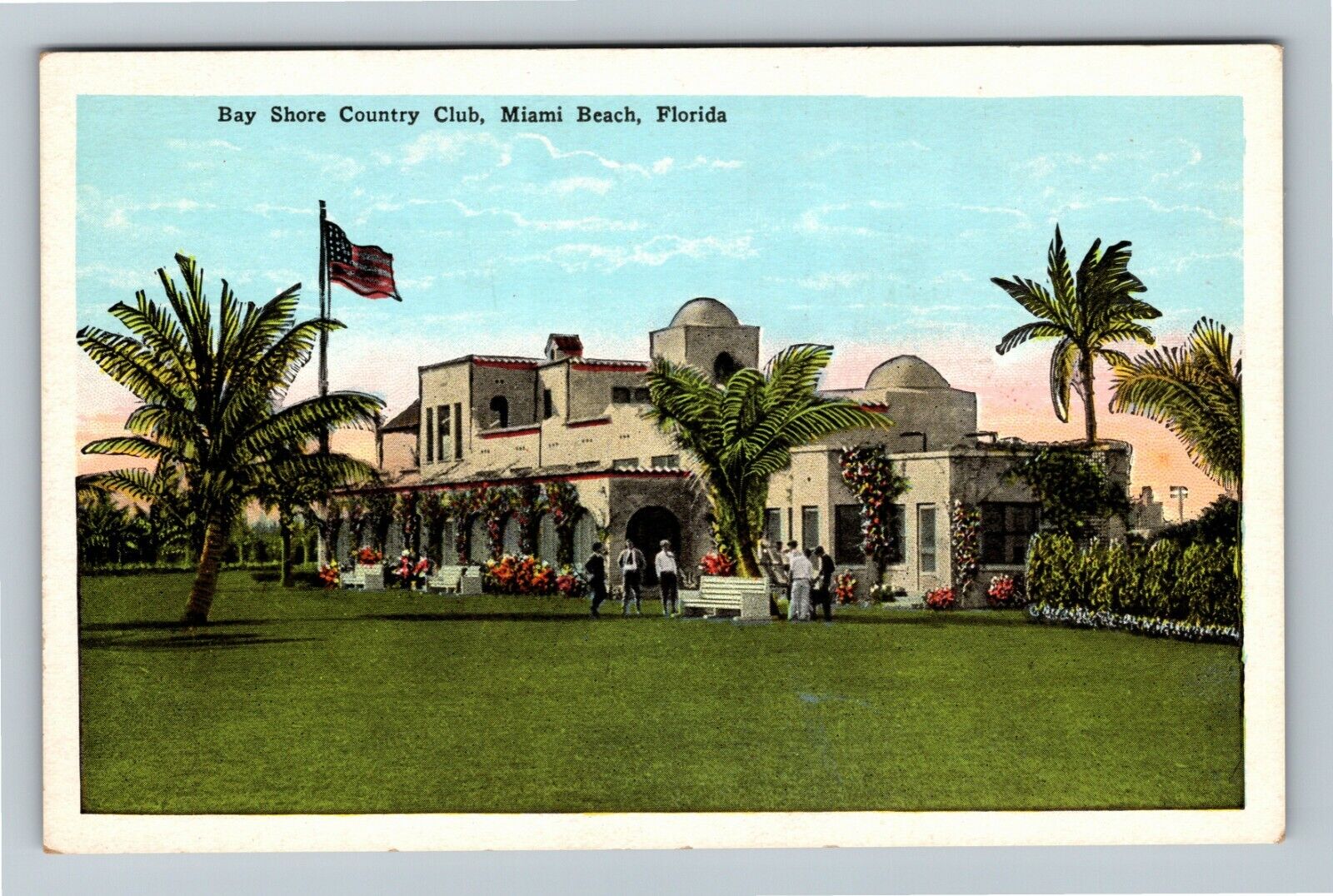 Miami Beach FL-Florida, Bay Shore Country Golf Club, c1920s Vintage Postcard