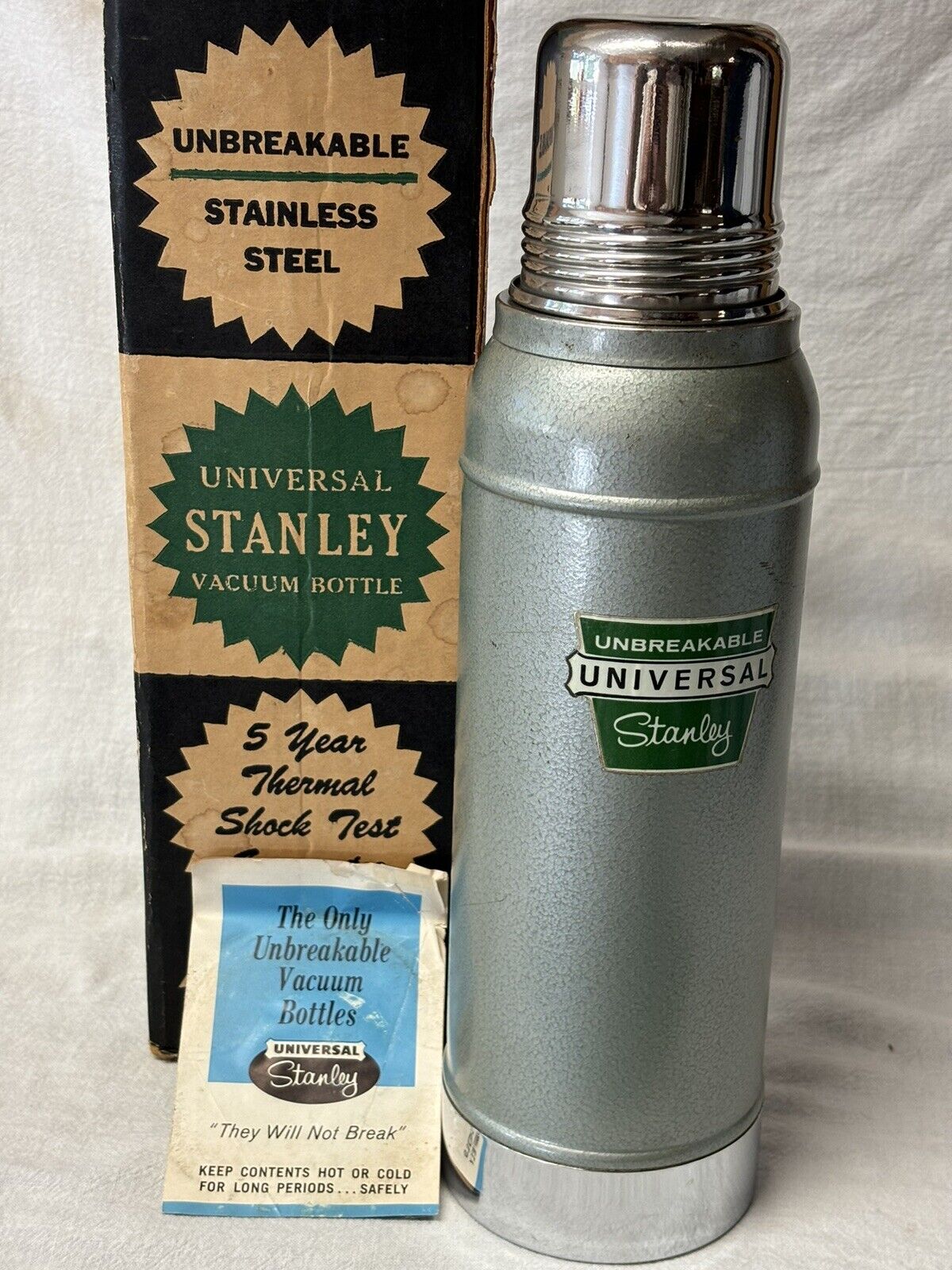 Vintage Stanley 944 Thermos W/ Box Used Good Condition 1 Quart