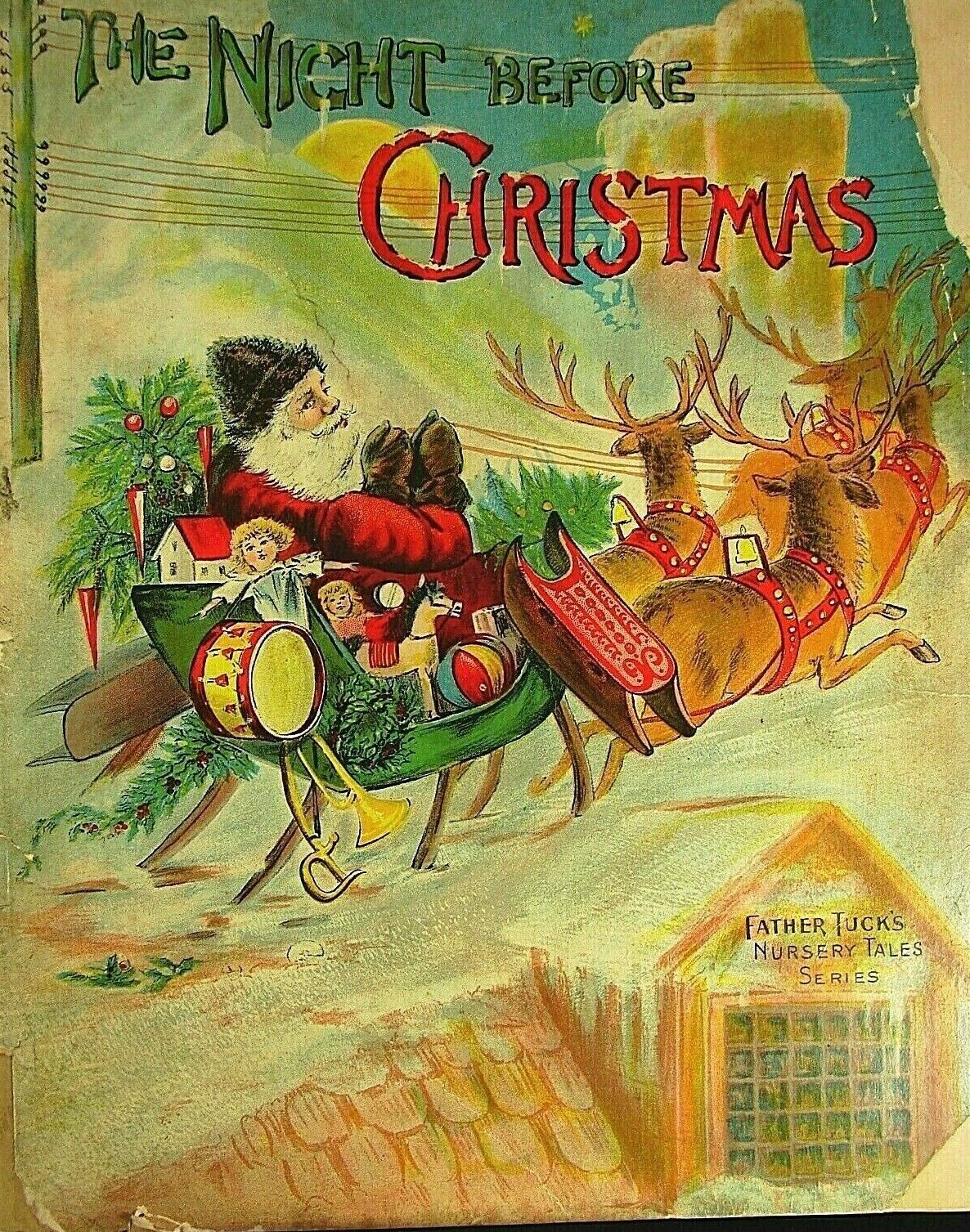 Antique The Night Before Christmas Father Tucks Nursery Tales Series No. 1744 