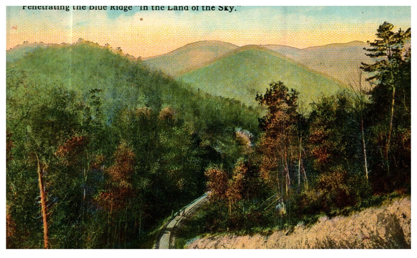 Blue Ridge Parkway Mountain Landscape Seasons 1910 Vintage Postcard-Z2-249