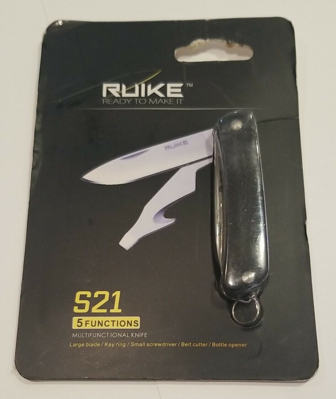RUIKE S21-B Multifunction Knife Black G10 Handle