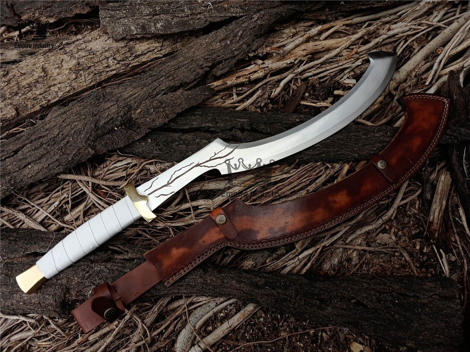 Thunder Khopesh Sword Handmade High Carbon Steel Blade Medieval Viking Sword