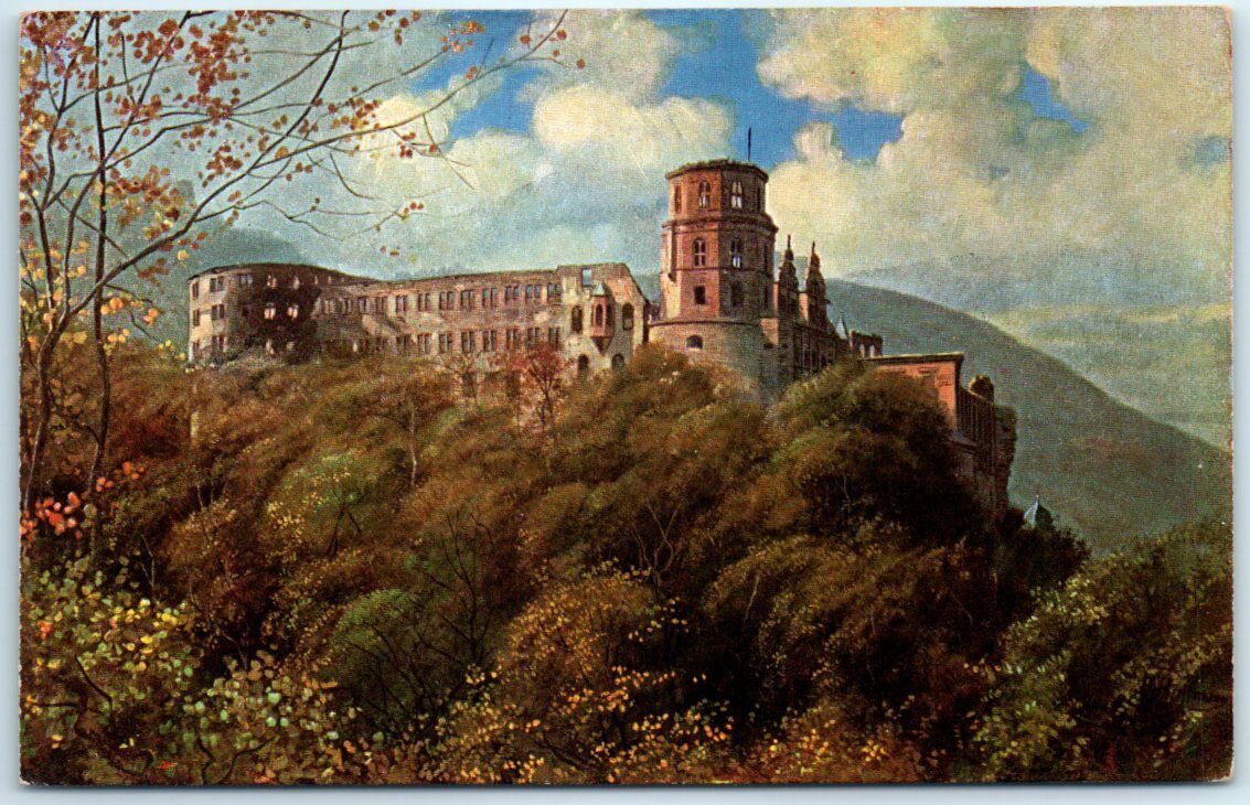 Postcard - Das Schloss von der Terrasse Gesehen, Heidelberg