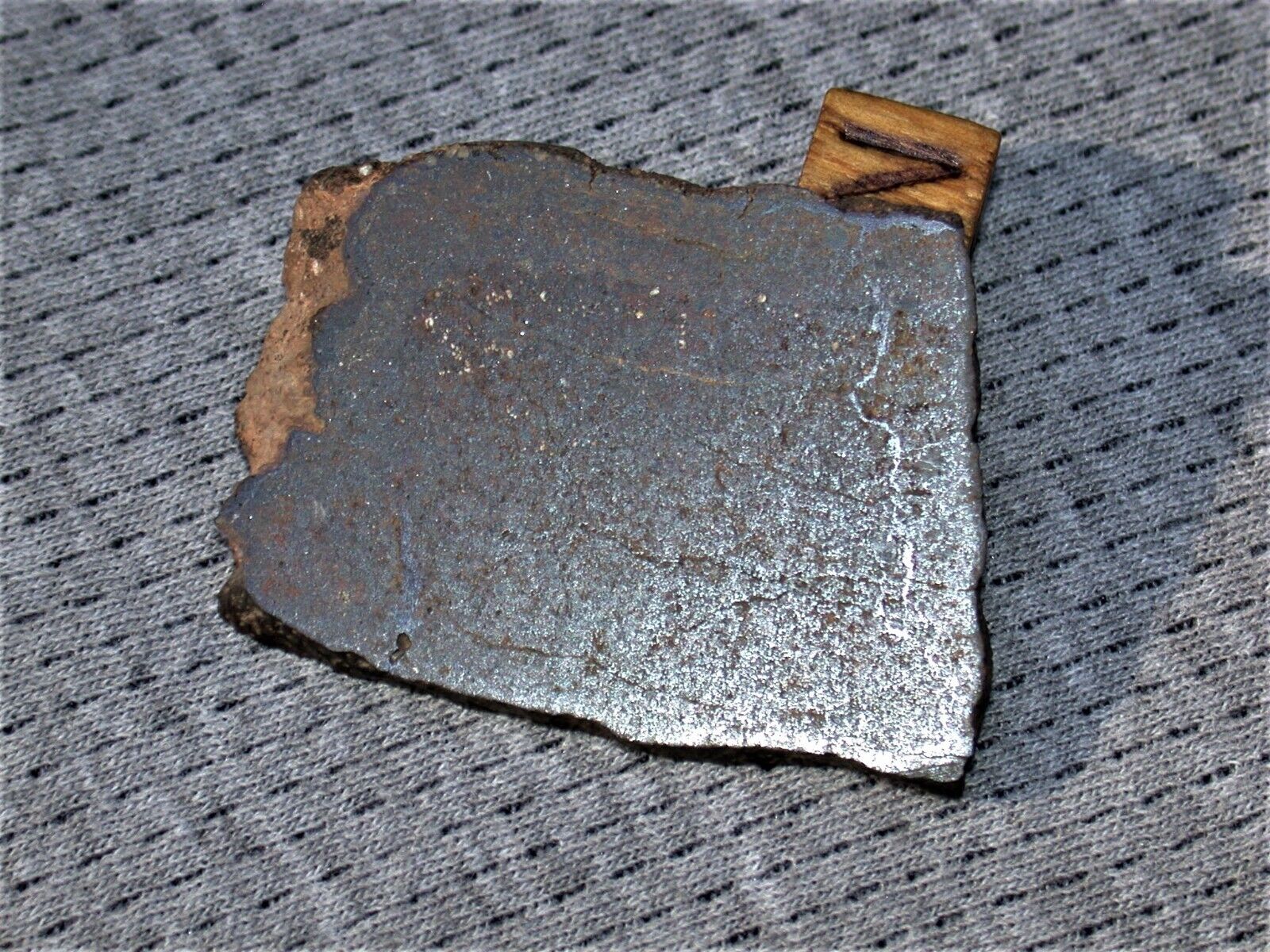 NWA 15122 (H4) - 12.3 g meteorite slice (Awesome Metals) S2/W2