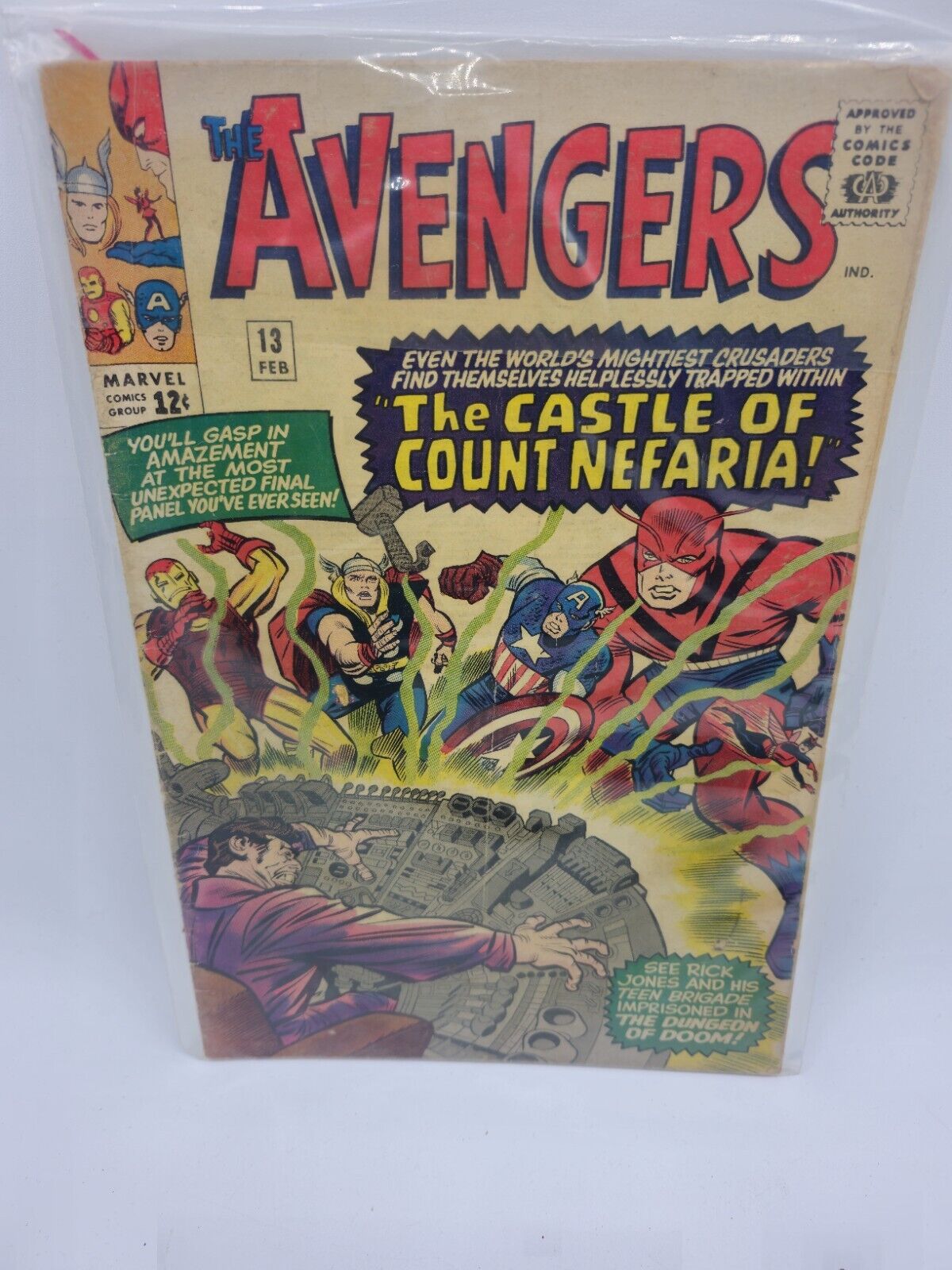 Avengers #13 1st Appearance Count Nefaria Jack Kirby Marvel 1965