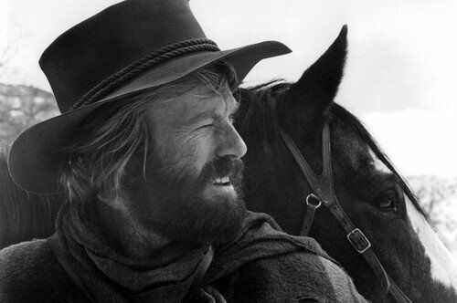 Robert Redford in Jeremiah Johnson in profile classic b/w image 24x36 Poster