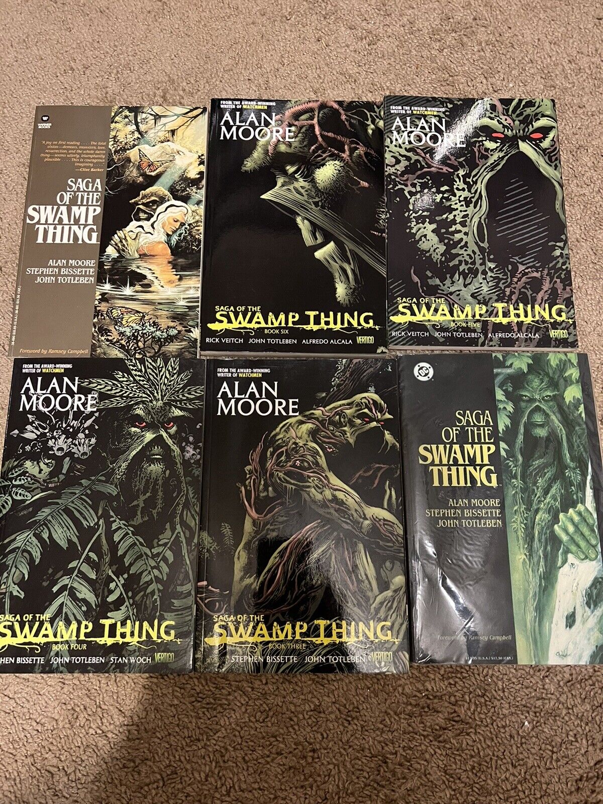 Saga of swamp Thing 3,4,5,6 PLUS XTRAS  DC COMICS Alan Moore