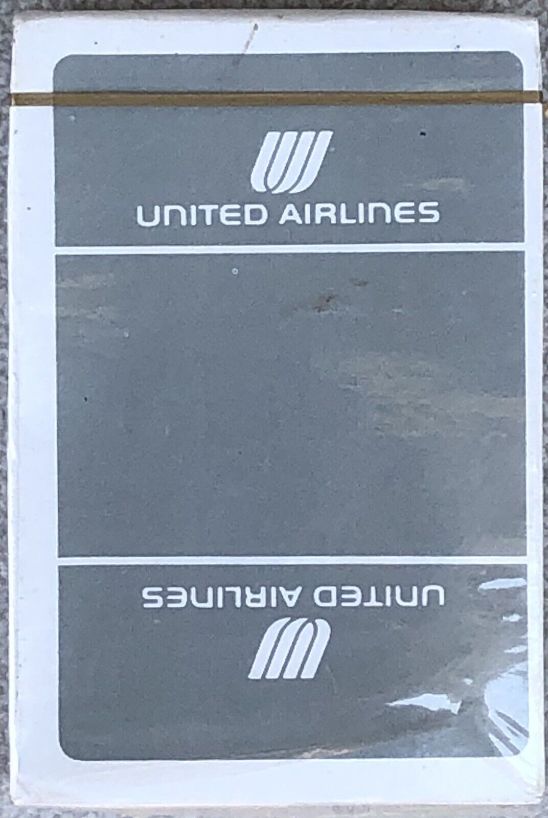 Vintage United Airlines Playing Cards Grey Deck New and Sealed