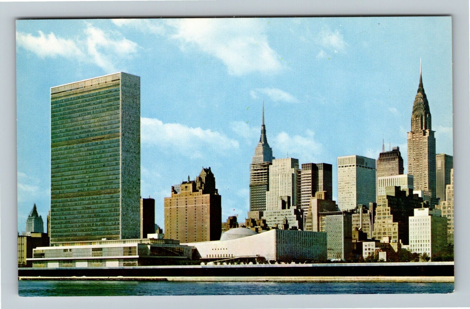 New York City NY, United Nations, Empire State Building, Vintage Postcard