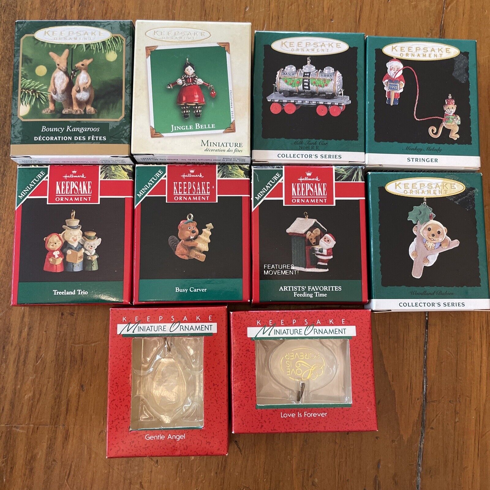Lot of 10 Assorted Hallmark Miniature Mini Keepsake Ornaments 1990’s 2000’s