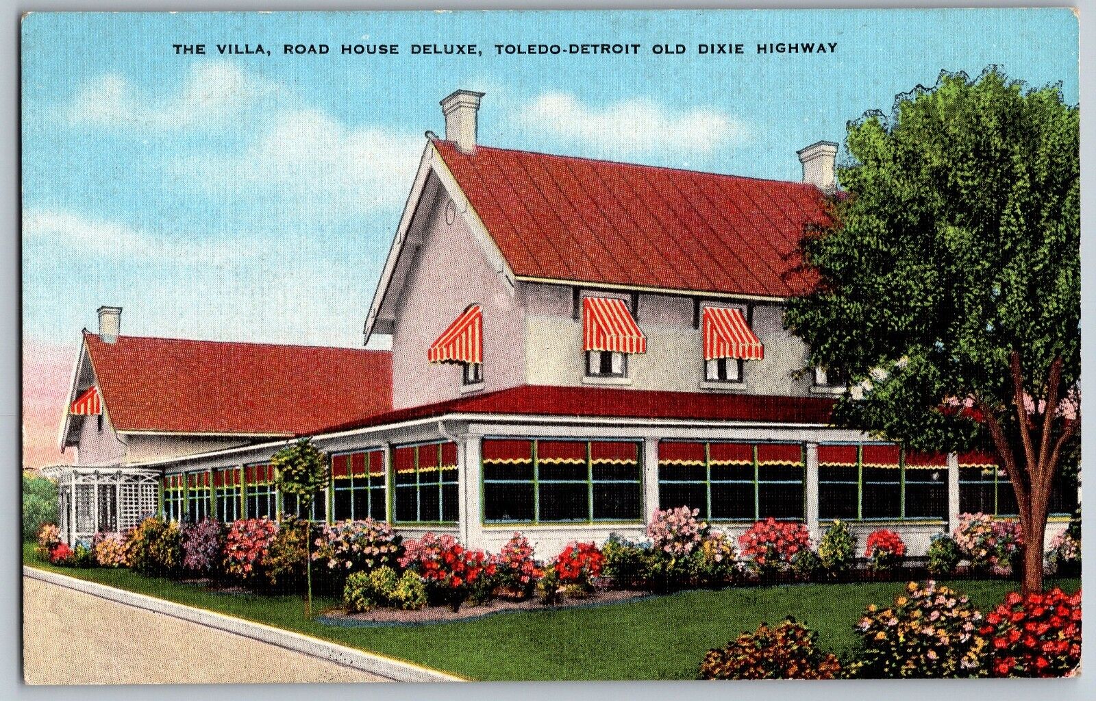 Detroit, Michigan MI - The Villa - Road House Deluxe - Vintage Postcard