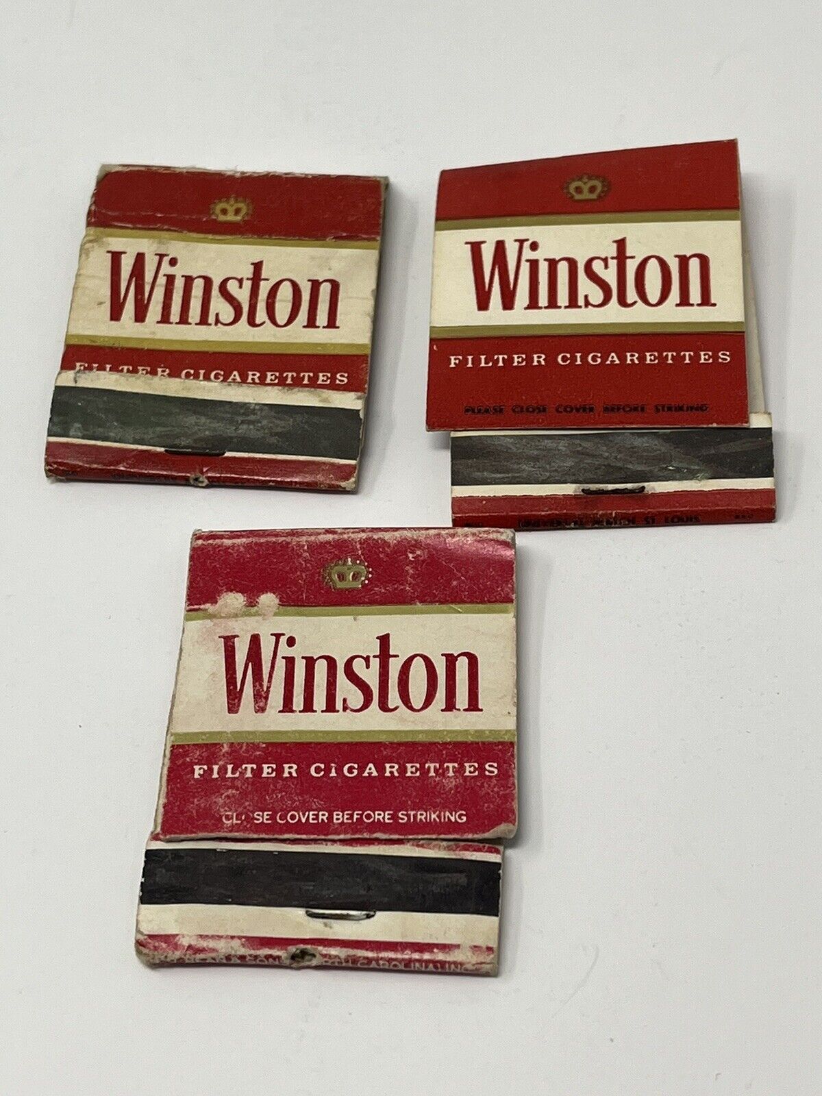 1974 Winston Cigarette Matchbook Covers Lot Of 3 Hoyle's Rules Game Book Offer
