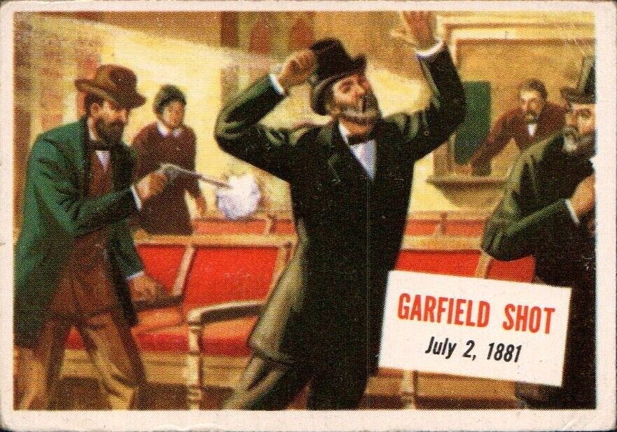1954 Topps Scoop #9 GARFIELD SHOT July 2nd, 1881 E415