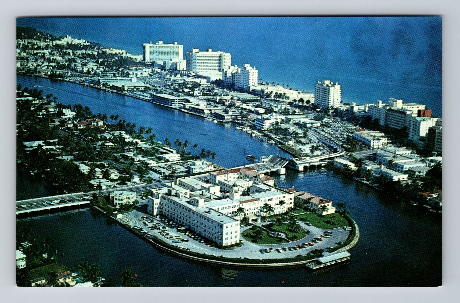 Miami Beach FL-Florida, Hotel Row, St Francis Hospital Souvenir Vintage Postcard