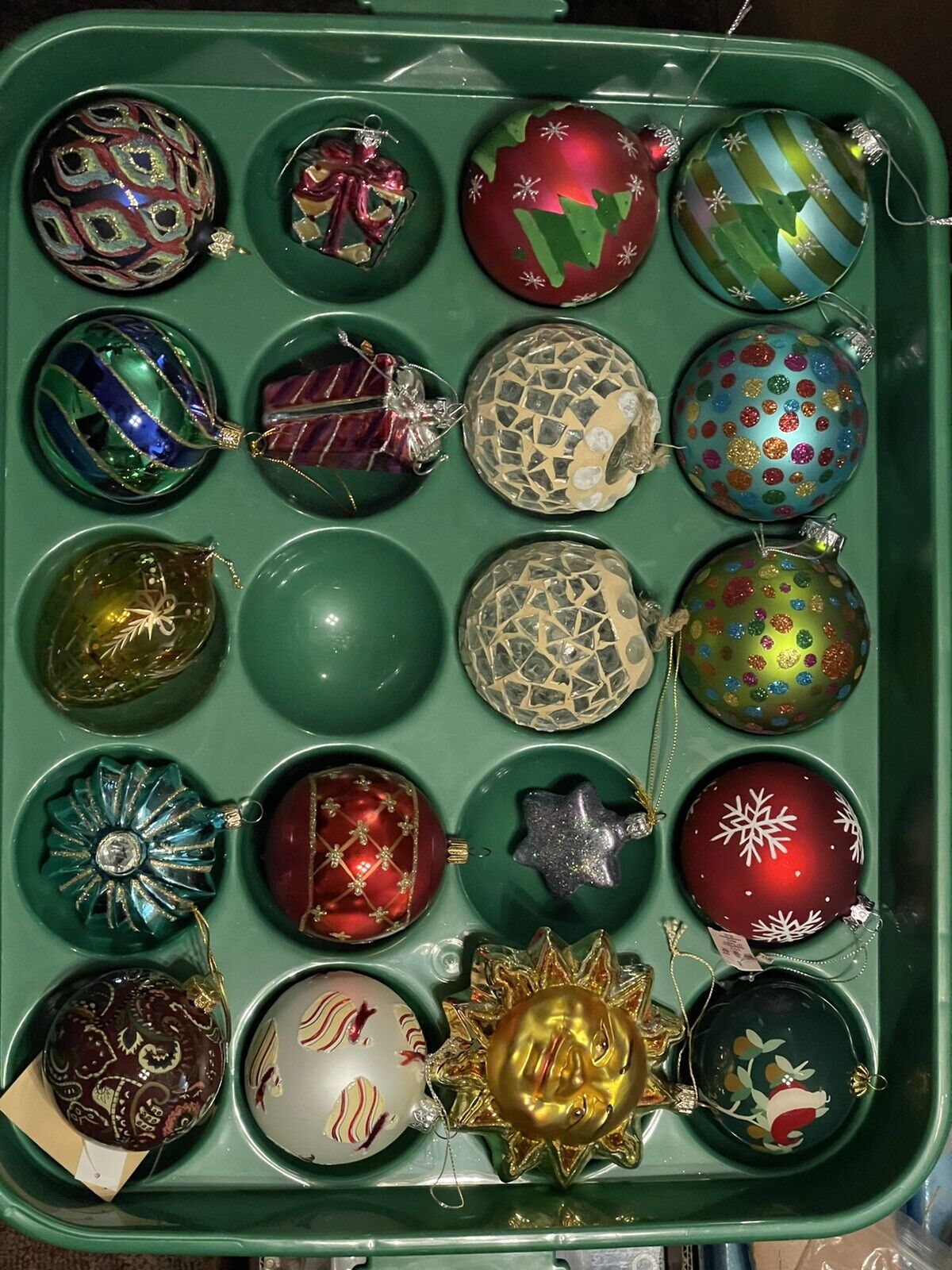 Vintage Bulk X19 3” Ornaments Germany, Czech, Poland, Italy, And More With Case