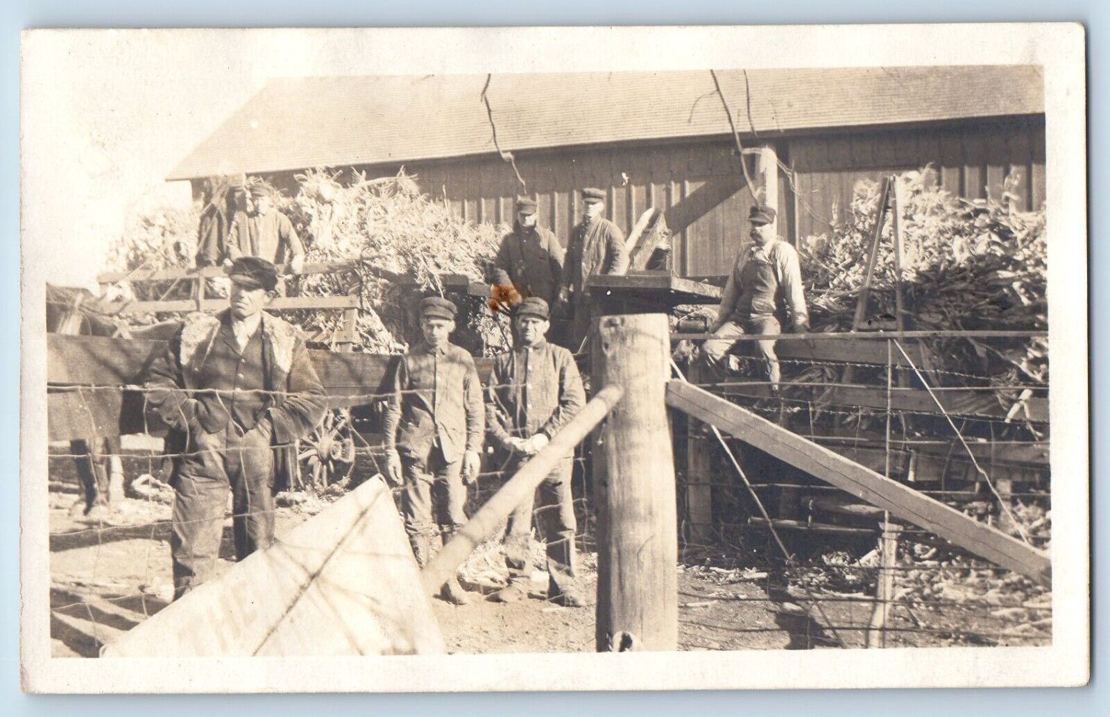 Boone Mason City Iowa IA Postcard RPPC Photo Farming Workers 1911 Antique Posted