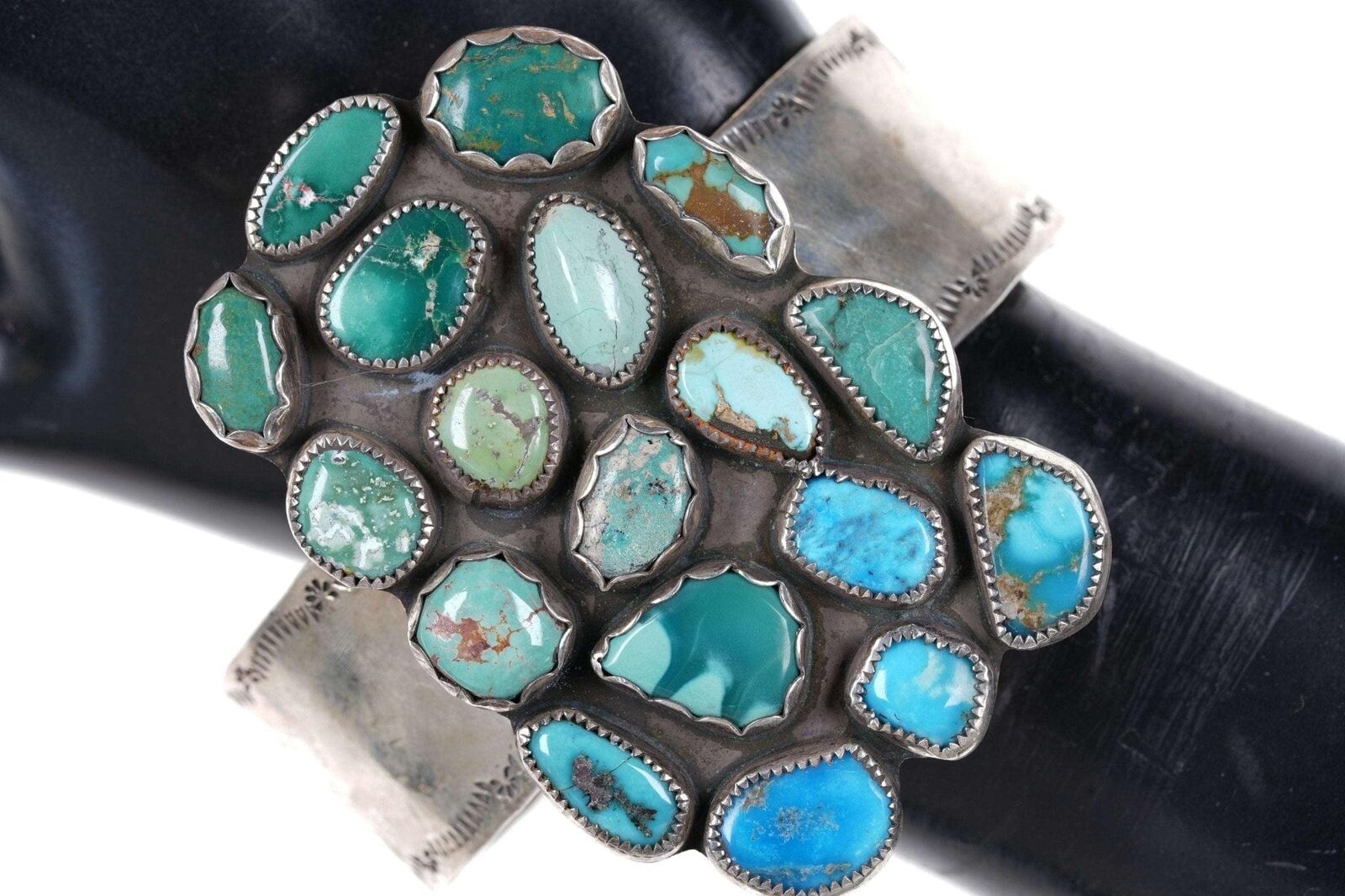 Vintage Native American Turquoise/sterling cuff bracelet