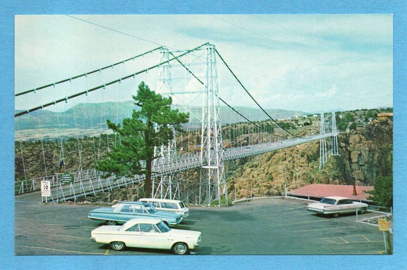 Postcard Royal Gorge Bridge Near Canon City Colorado CO Classic Cars Unposted