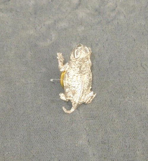 NEW Sterling Silver Horned Toad Lizard tie tac/hat pin 1\