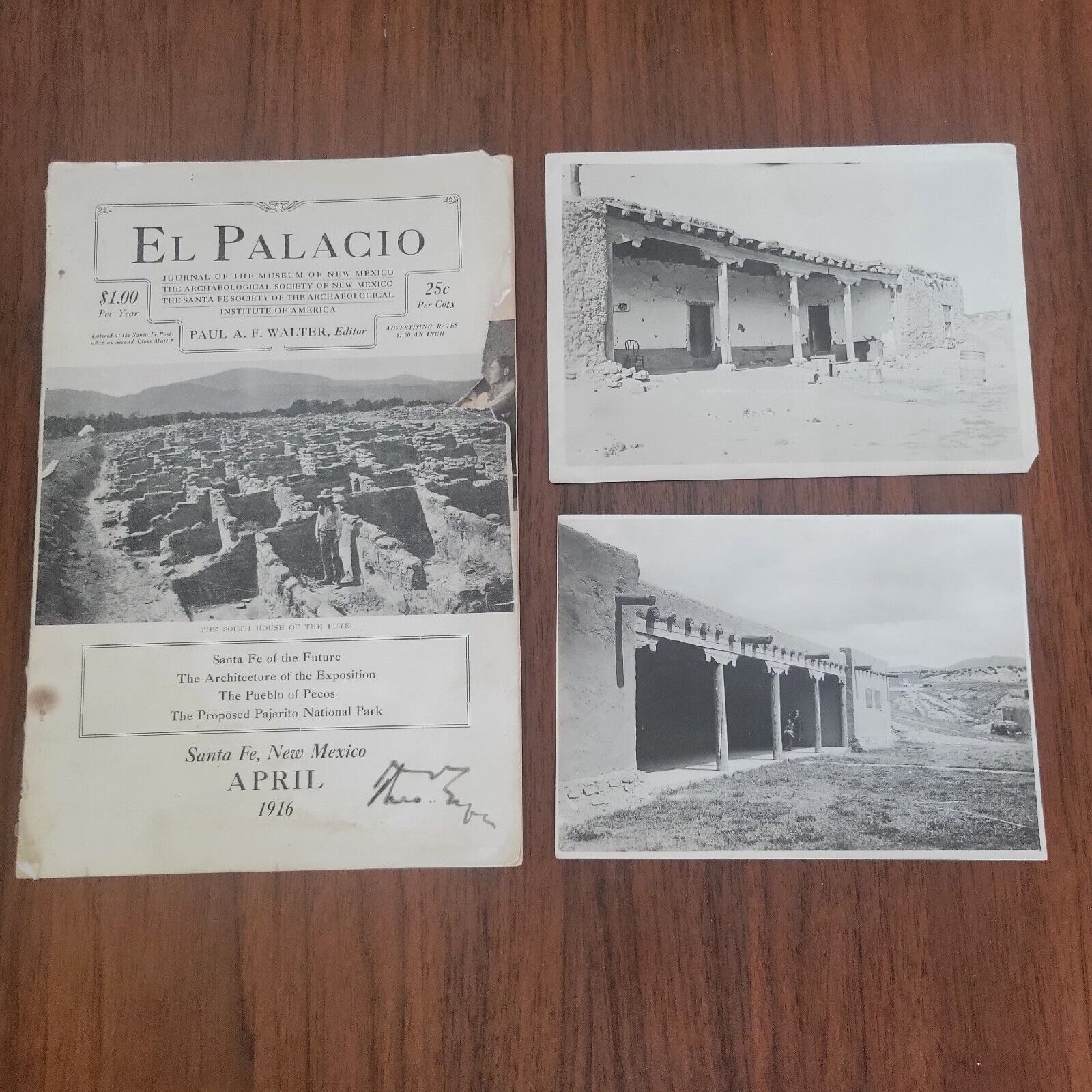 Jesse Nusbaum original Photos Santa Fe Morley House NM El Palacio Magazine 1916