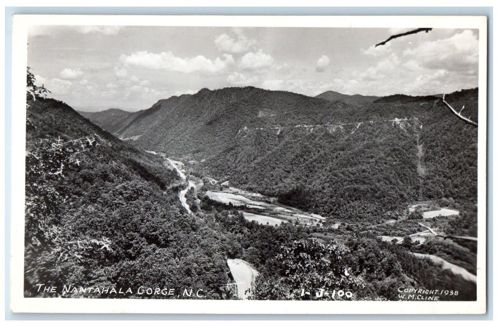 c1940\'s The Nantahala Gorge North Carolina NC Vintage RPPC Photo Postcard