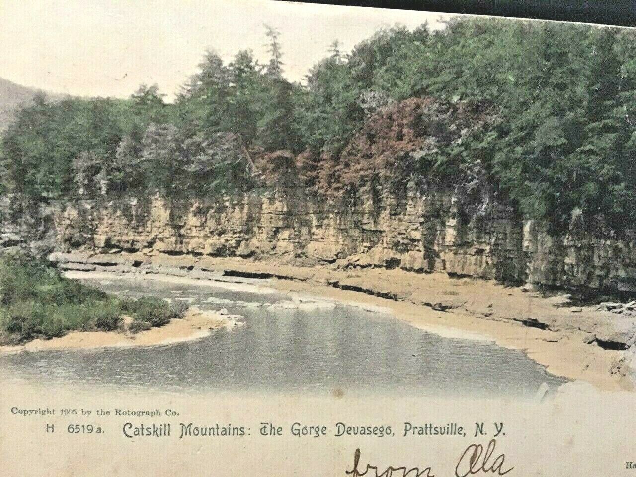 Postcard  Antique View of Gorge Devasego, Adirondacks in Prattsville,NY   U5