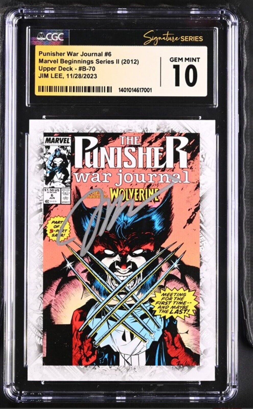 CGC Gem Mint 10 Punisher War Journal #6 Upper Deck Marvel 2012 Autograph