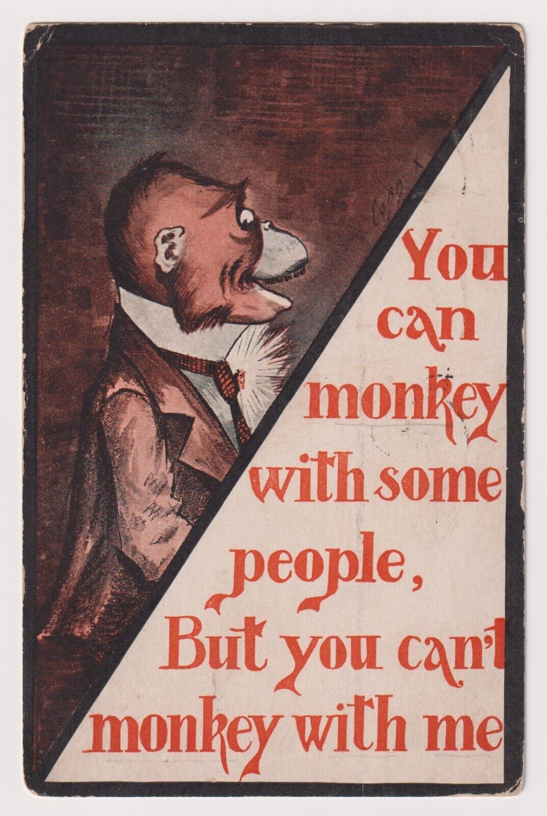 Postcard Cobb X Shinn MONKEY Series You Can Monkey with Some People