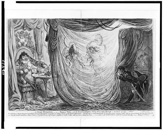 Joseph & Madame Tallien dance behind drapery,Napolean,Paul Barras,1805,France