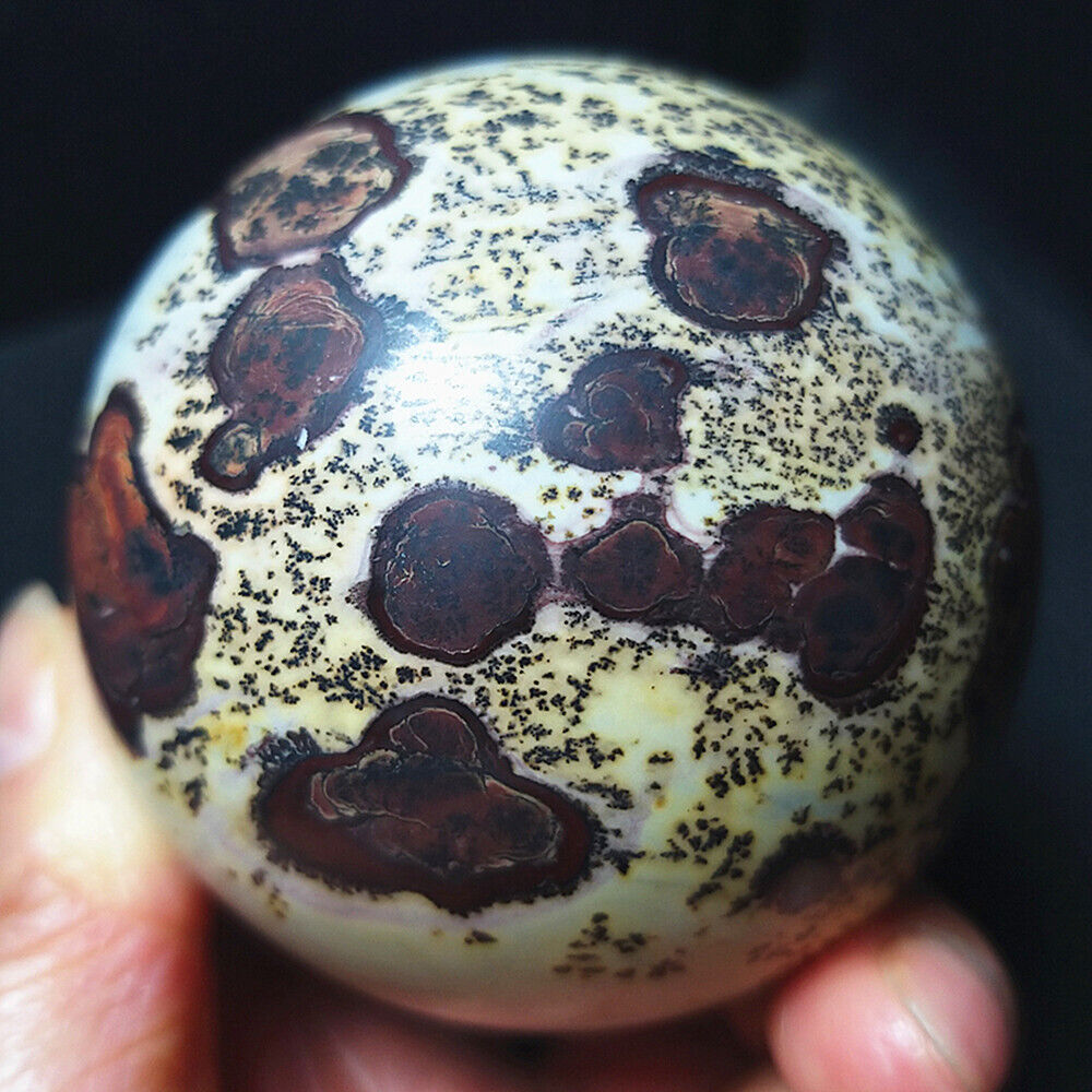 365.2G Natural Polished Colored Chinese Painting Agate Crystal Ball Healing B303