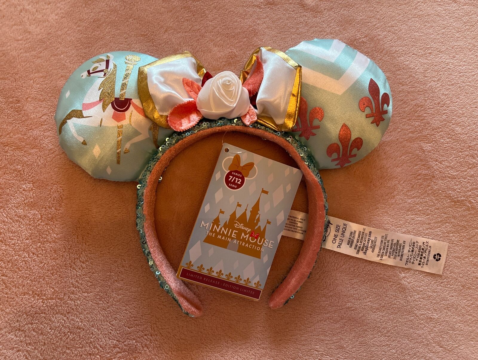 Minnie Mouse The Main Attraction July 7/12 King Arthur Carousel Ears Headband