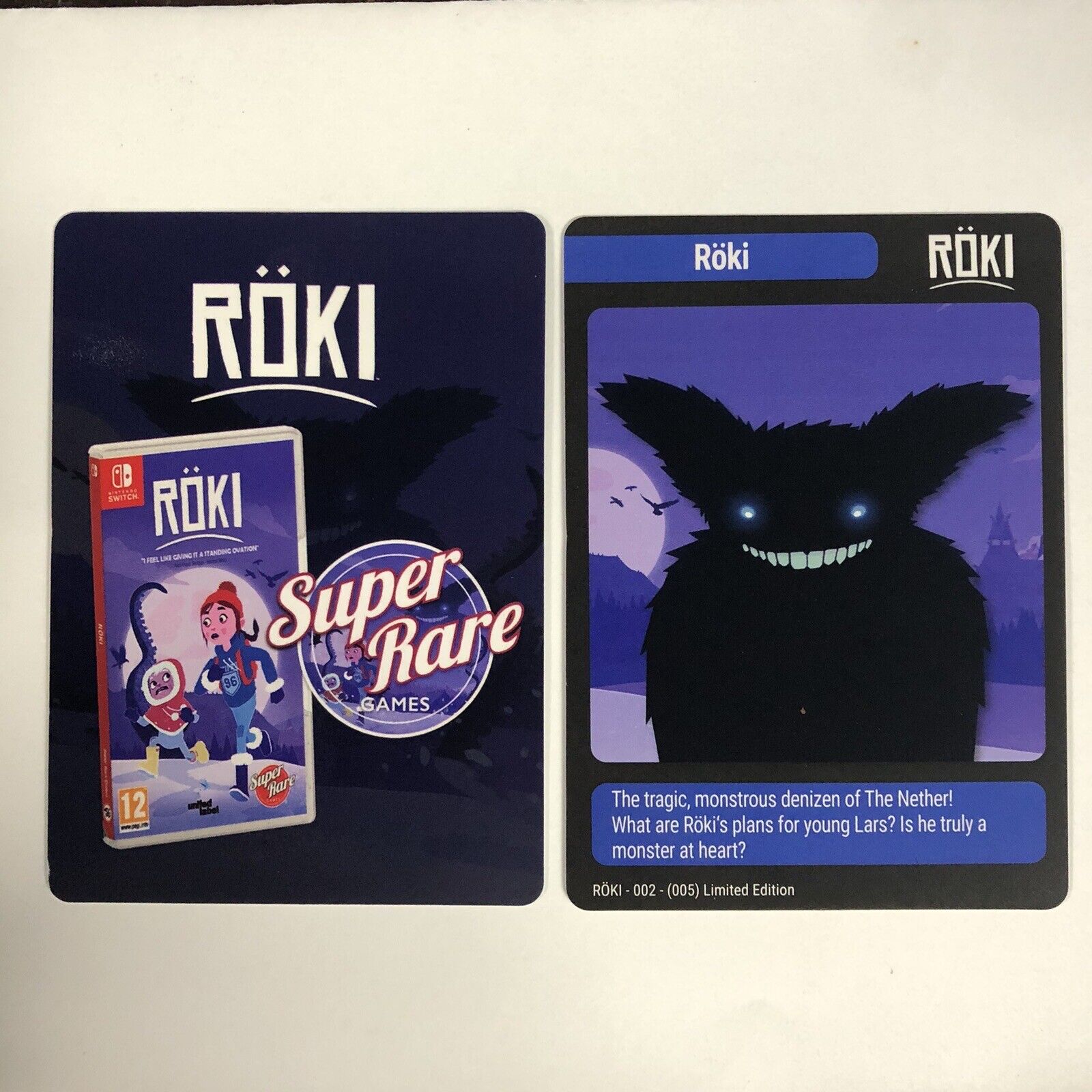 Roki Super Rare Games SRG Game Trading Cards Title & 002