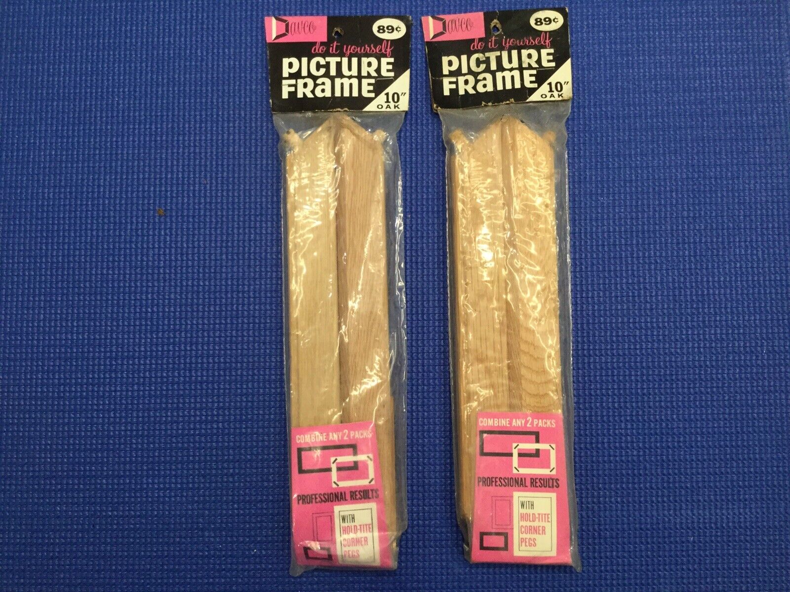 Vintage “Do it Yourself” Classic 10 inch OAK picture frame kit NOS DATED 1964