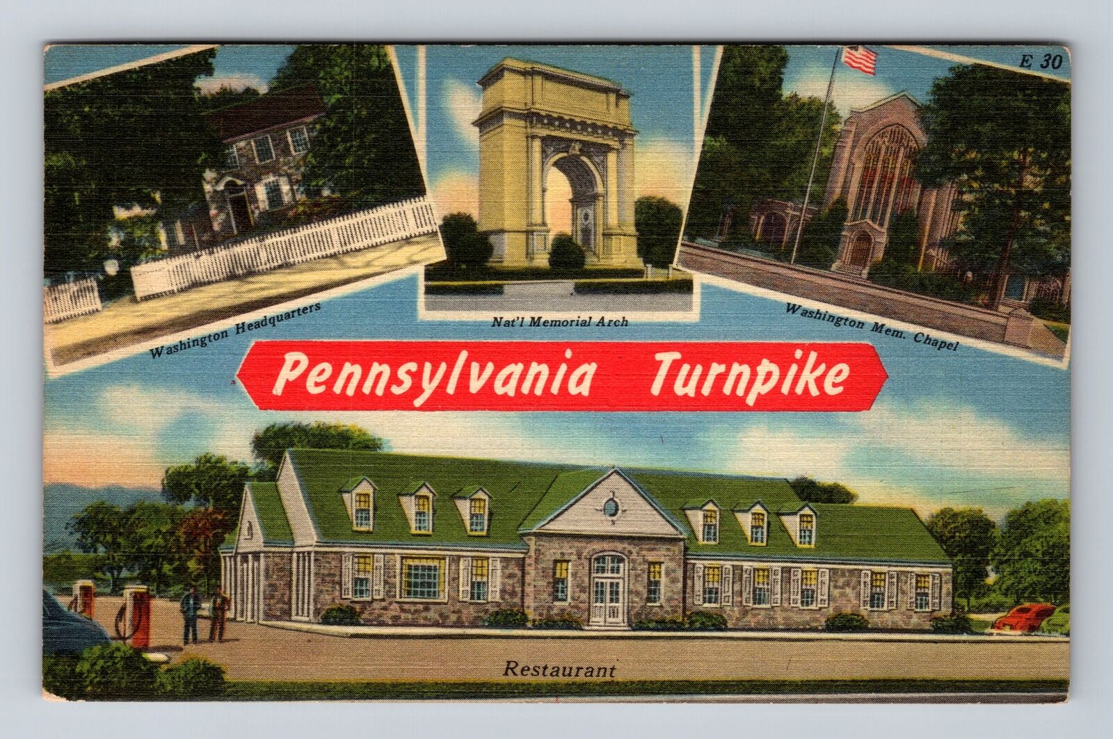 PA-Pennsylvania, Scenic Banner Greeting, Points Interest Vintage c1951 Postcard