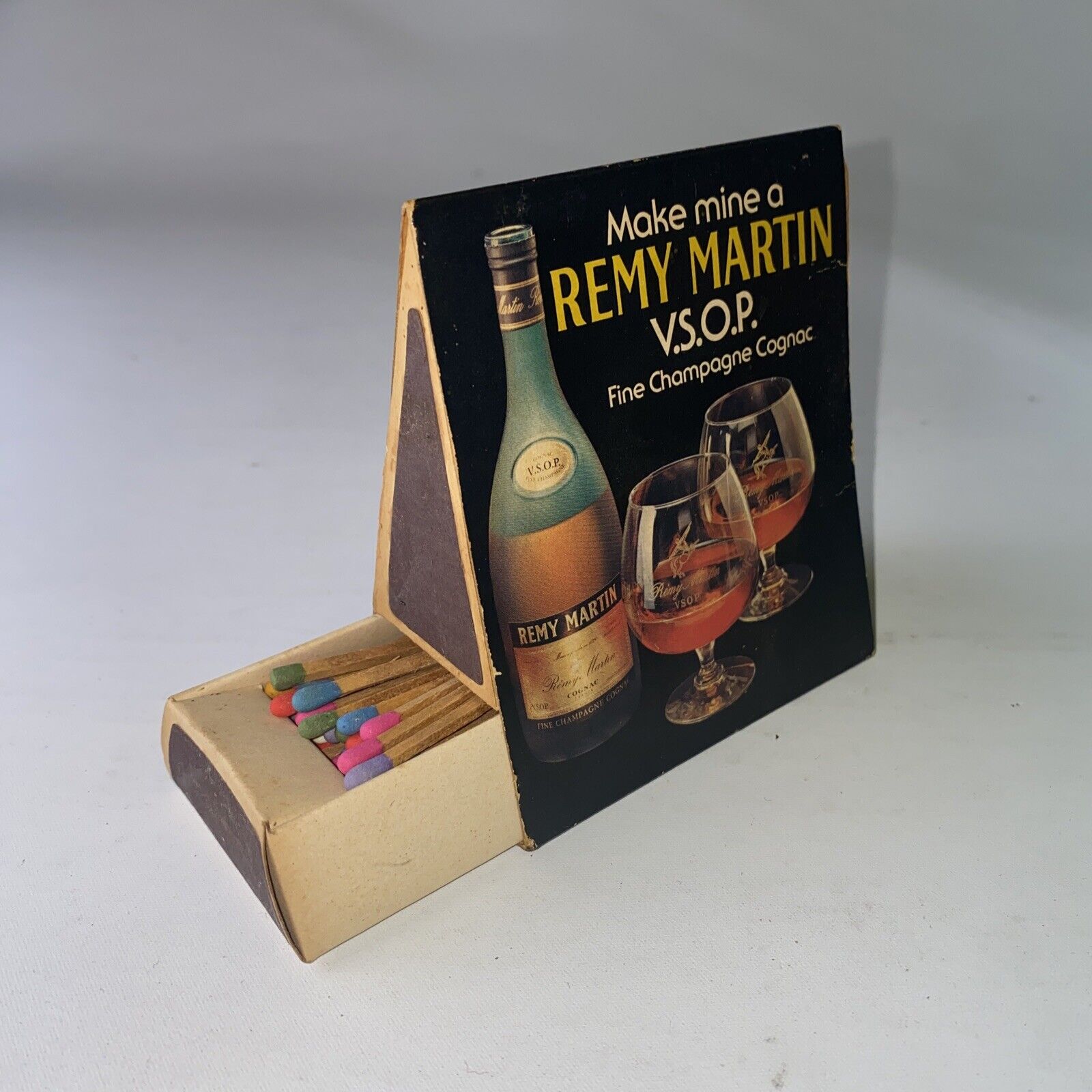 Vintage Rémy Martin V.S.O.P. Standing Matchbox - RARE - Full Unused 