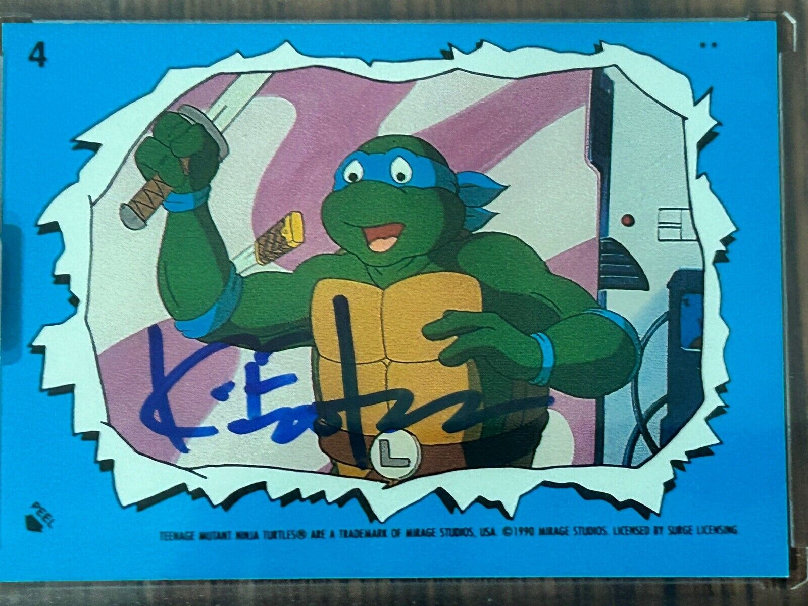 Kevin Eastman Signed Vintage Teenage Mutant Ninja Turtles Comic ‘90 Sticker Card