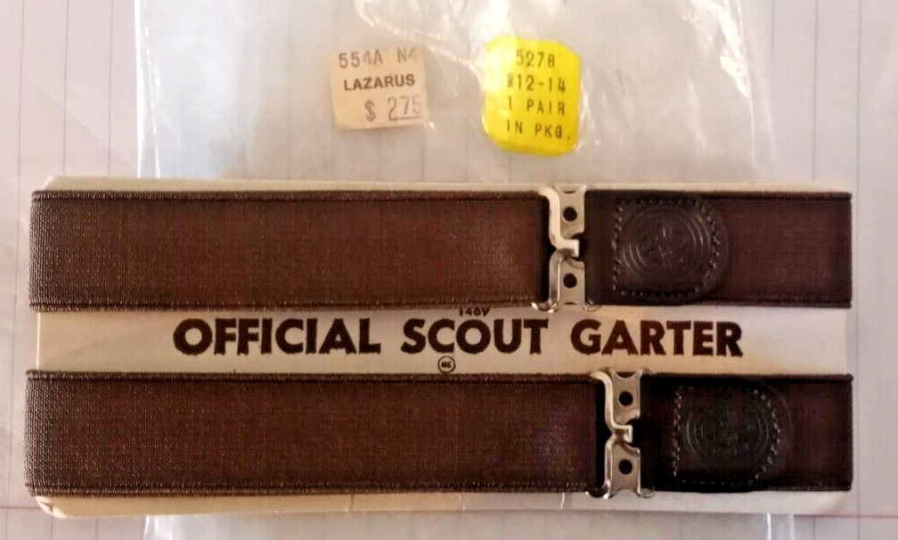 Vintage Boy Scouts Of America Official Scout Garter 1469 On Original Card w/Tabs
